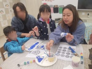 幼稚園攤位青花瓷